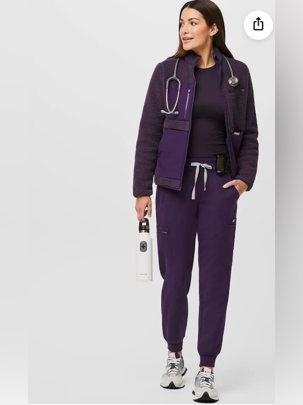 FIGS Women's Sz XS Regular Purple Relaxed Jogger Medical Nursing Scrub Pants